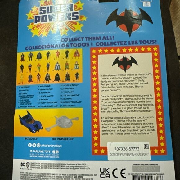 McFarlane DC Direct  Wv5  SUPER POWERS * 4" THOMAS WAYNE BATMAN INSTK MIP - Picture 4 of 5